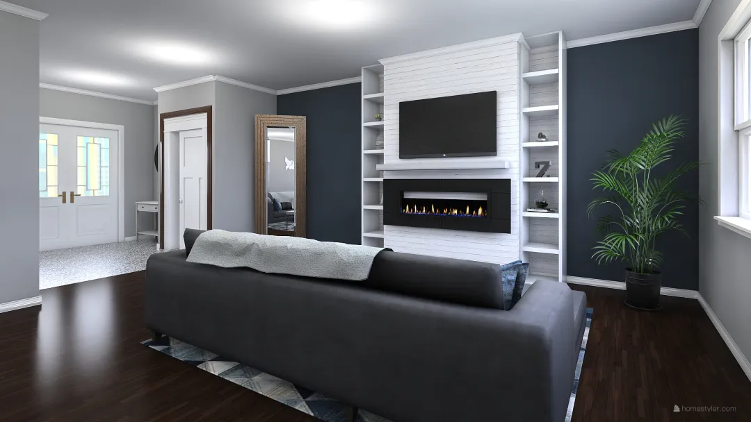 Small Modern Family Home 3d design renderings
