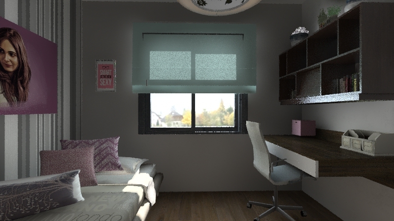 חדר יובל חדש קיר אפור 3d design renderings