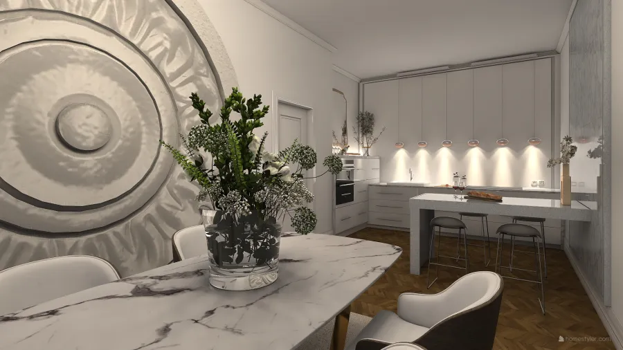 Salle à manger & Cuisine 3d design renderings