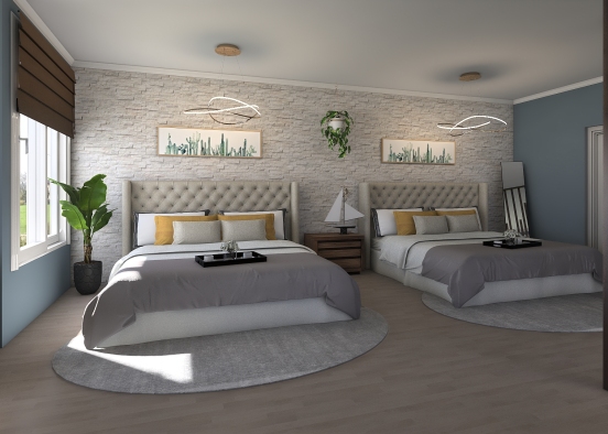 Large Bedroom Suite Design Rendering