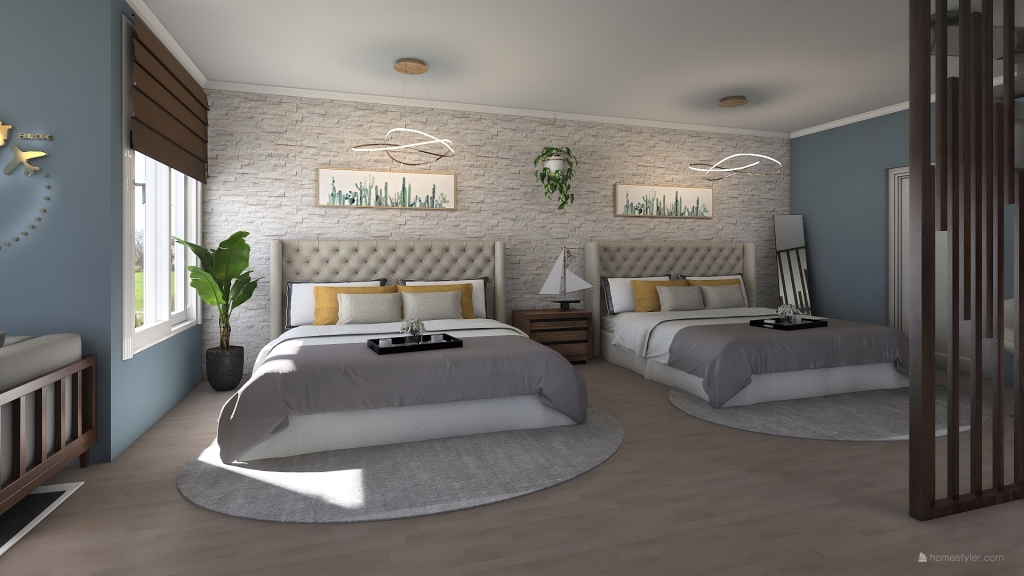 Large Bedroom Suite 3d design renderings
