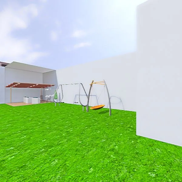działka z ogrodem 3d design renderings
