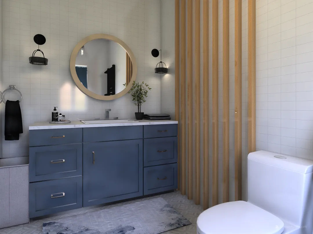 łazienka loftowa 3d design renderings