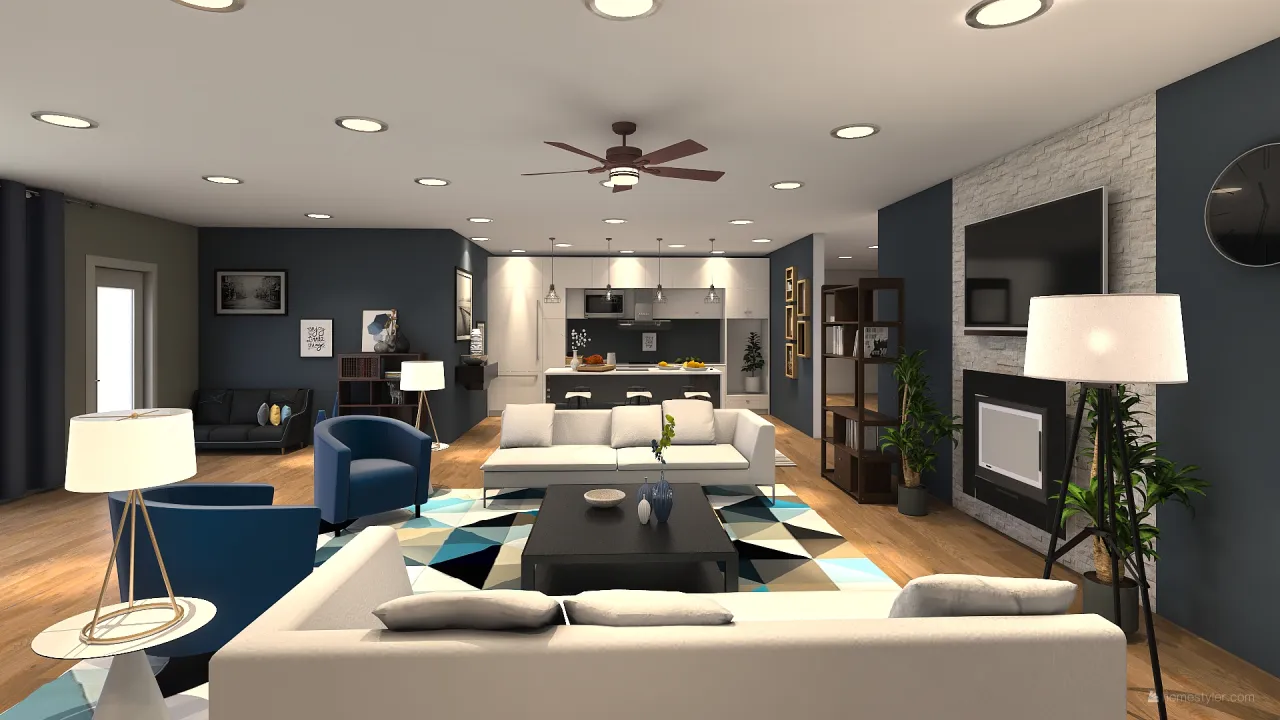 Modern family House 3d design renderings