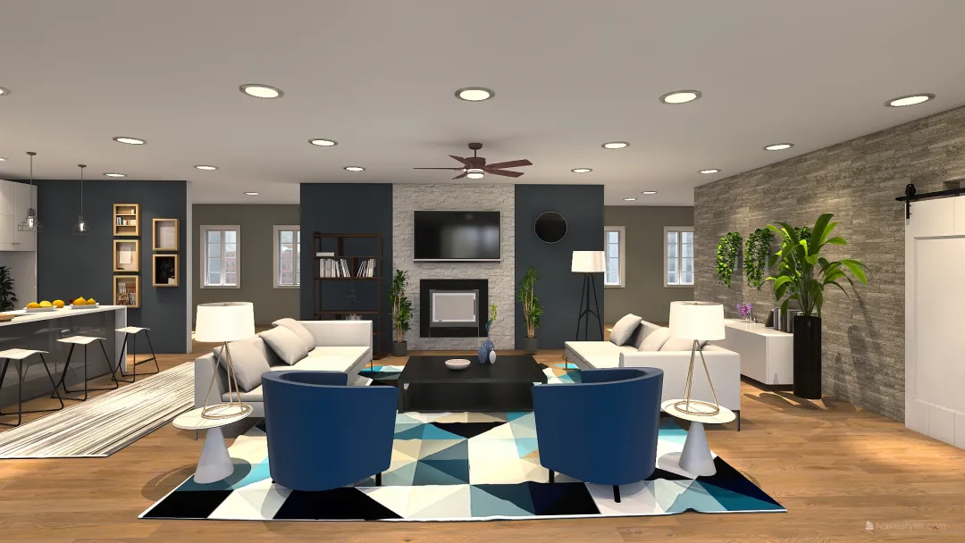 Modern family House 3d design renderings