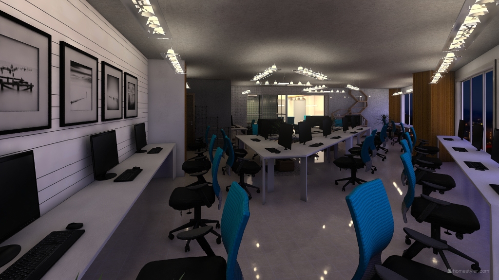 office 9 10 coworking optionA 3d design renderings