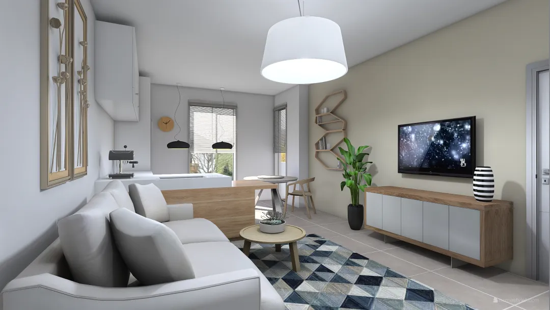 Appartamento 3.bis 3d design renderings