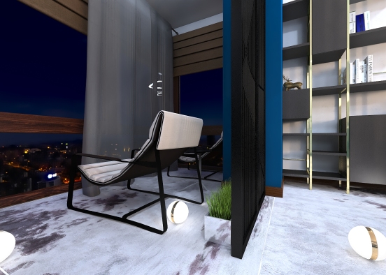 Stylish 4 rooms apartment Design Rendering