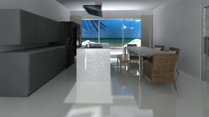 Apê Praia 7 3d design renderings