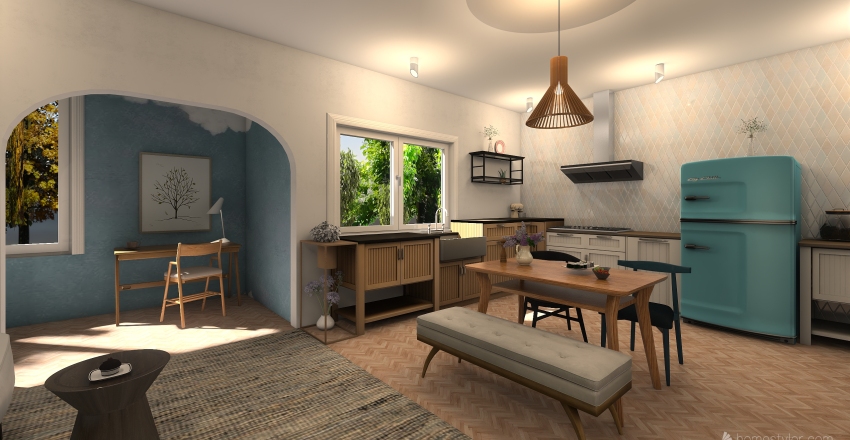 Nordic naturelle Interior Design Render