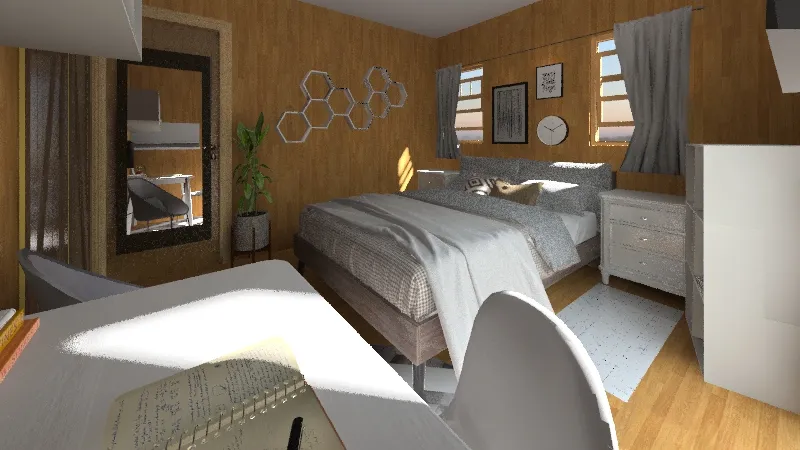 Wood Room 3d design renderings