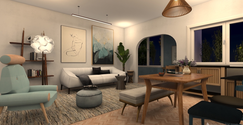 Nordic naturelle Interior Design Render