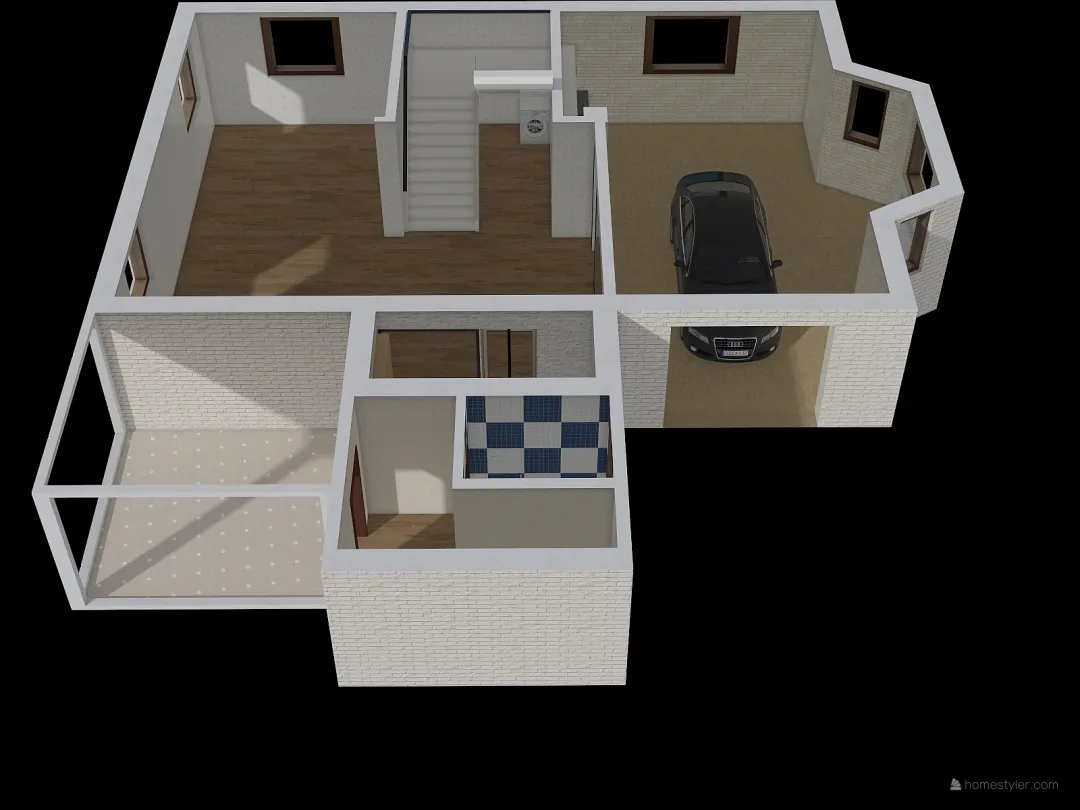 -1 floor 3d design renderings