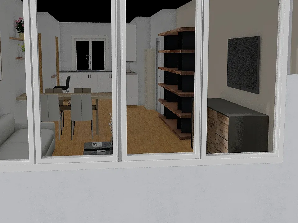 Appartamento 6 piano Viale delle Accademie 3d design renderings