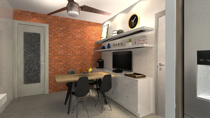 Cozinha Flamengo_tijolinho 3d design renderings