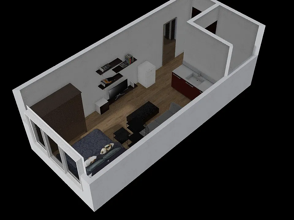 1 room 3d design renderings