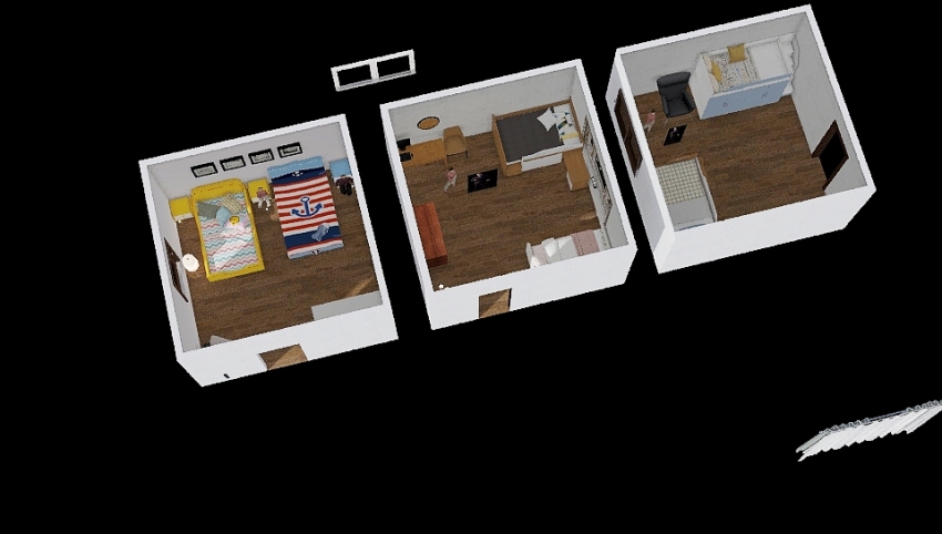 3 room for teens  3d design picture 64.94