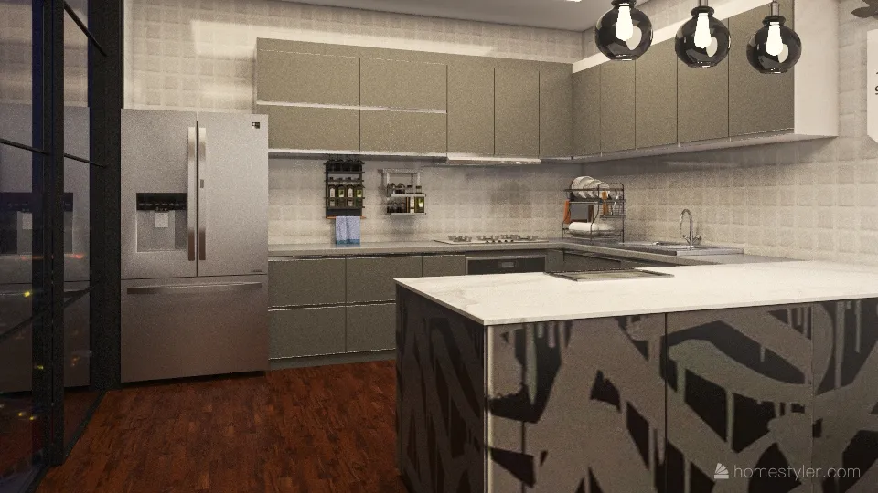 cozinha moderna 3d design renderings