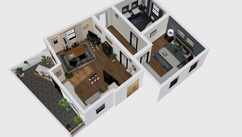 Mini Apartament 3d design picture 83.88