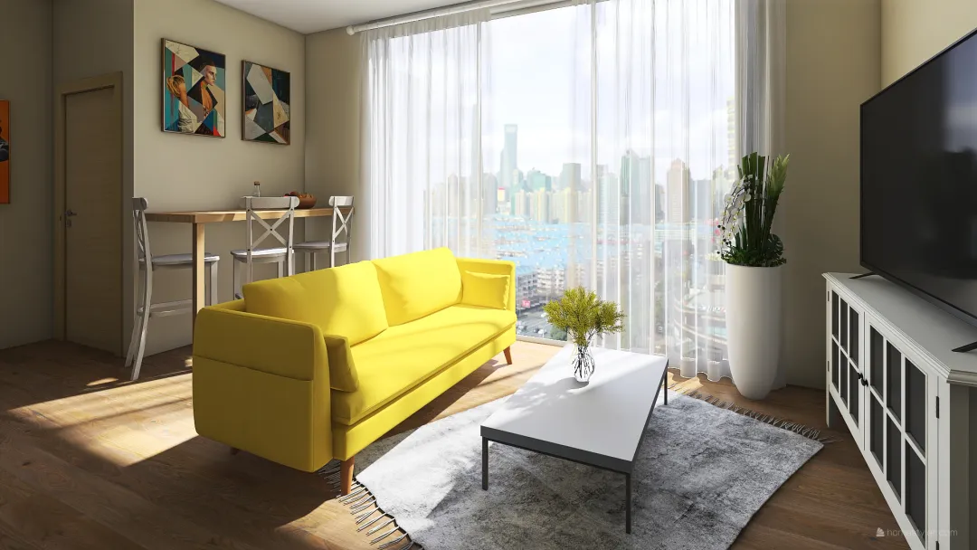 Ikea style Apartment 3d design renderings