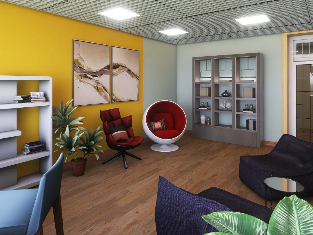 Офисы: комната отдыха 3d design renderings