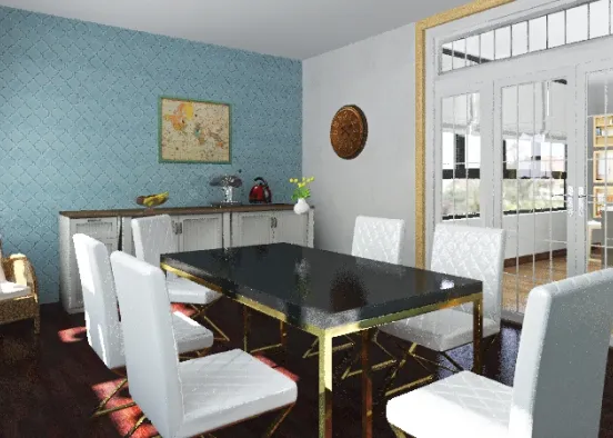 kitchen/dining room Design Rendering