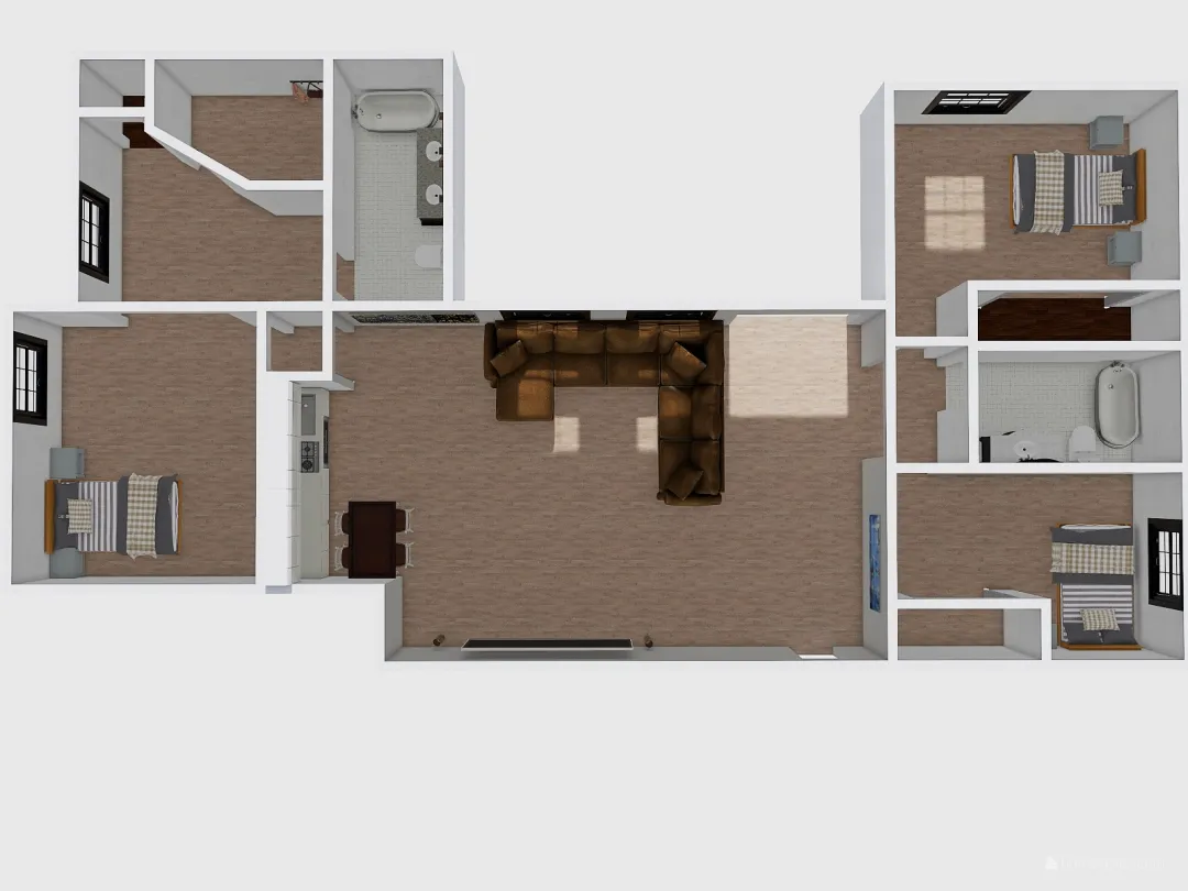 big master bedroom 3d design renderings