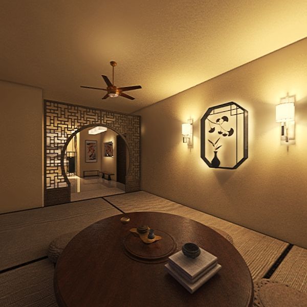 Tea Room 3d design renderings