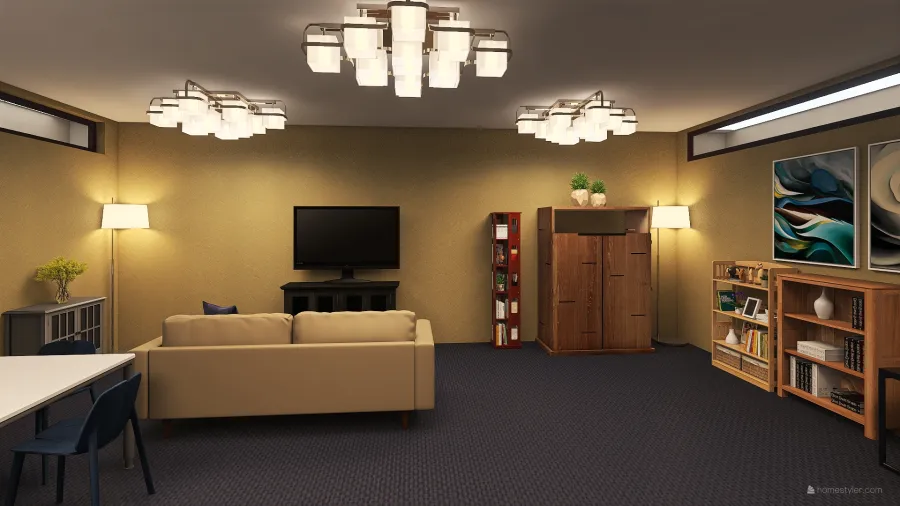 Recreational Room 3d design renderings