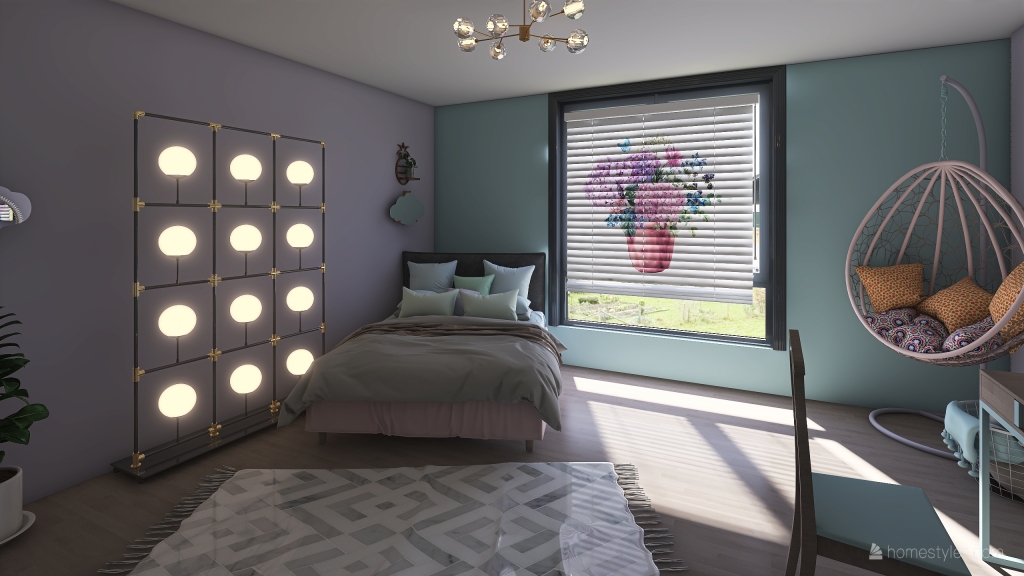 Girls Bedroom 3d design renderings