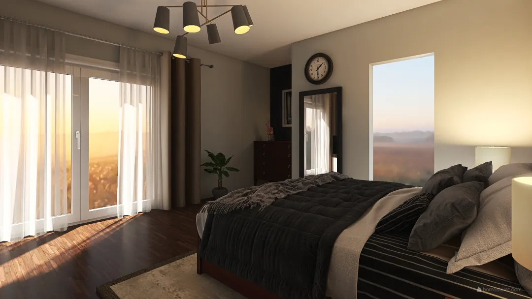 sypialnia żeromskiego 3d design renderings