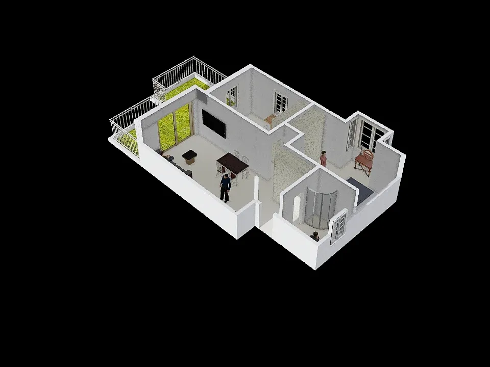 גומחת כניסה לחדרים 3d design renderings