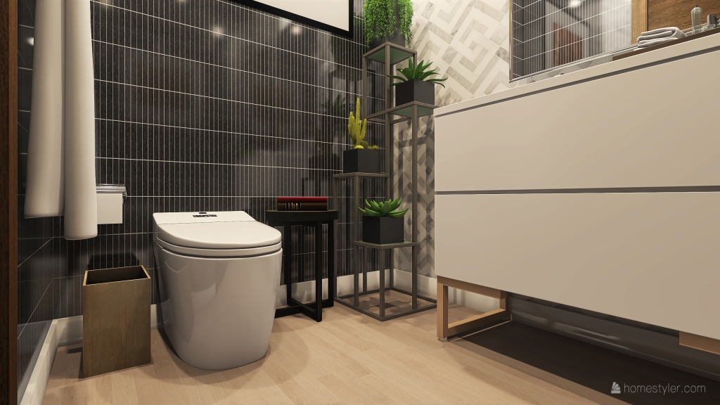 Social Bathroom 3d design renderings