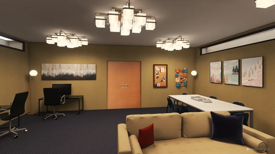 Recreational Room 3d design renderings