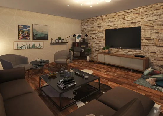 living room. Design Rendering