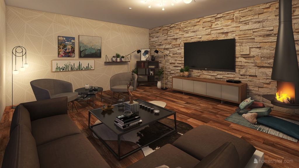 living room. 3d design renderings