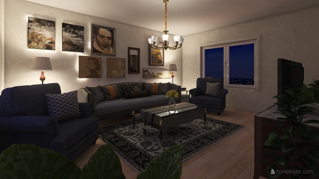 country living room 3d design renderings