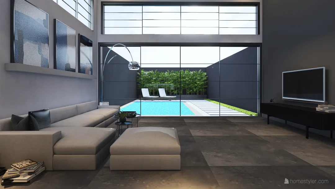 Home office loft 3d design renderings
