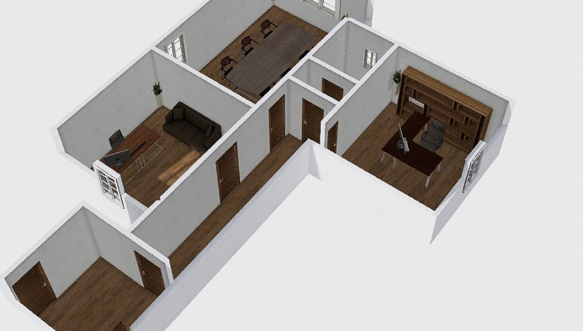Falak - Three rooms Office 3d design picture 85.35