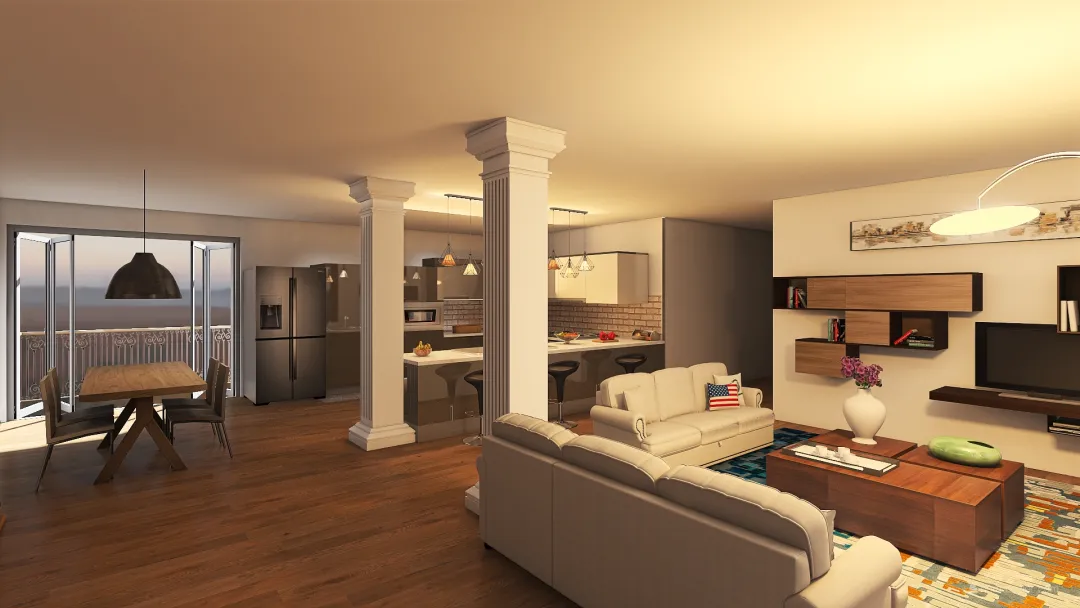 casa a schiera 3d design renderings