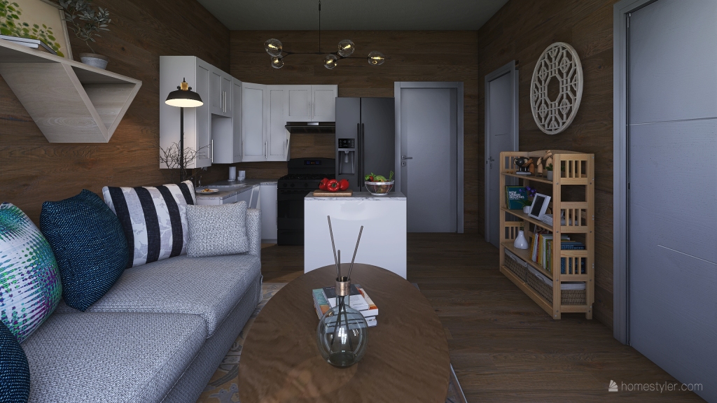 log cabin 3d design renderings