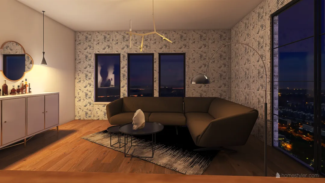 Minimal + Modern Apartment 3d design renderings