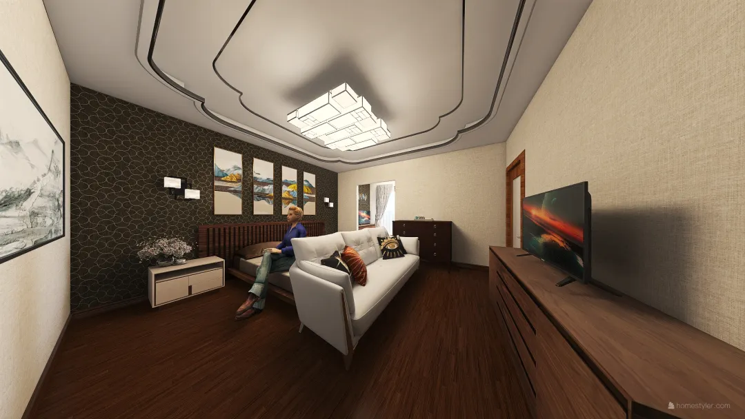 Hotel Guest Room 3d design renderings