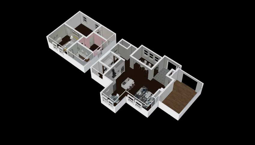 Small Modern Family Home 3d design picture 179.78