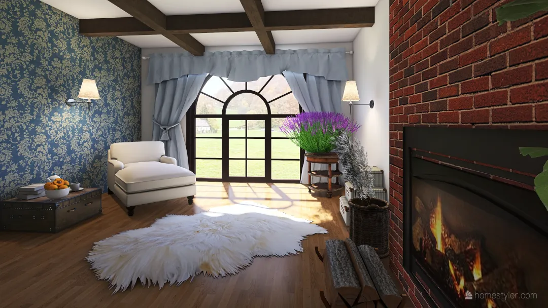 Provence lounge 3d design renderings