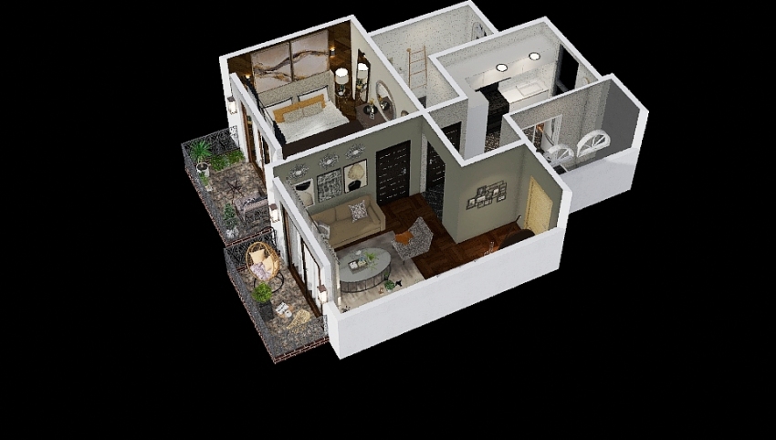 apartment for one 3d design picture 65.24