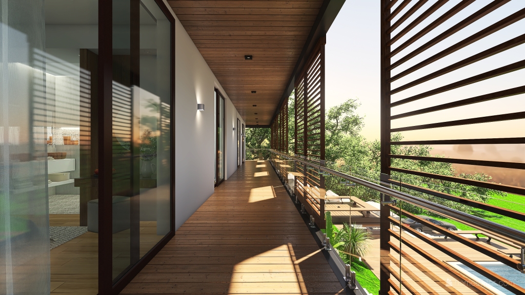 Contemporary Bohemian TropicalTheme WoodTones Beige Unnamed space 3d design renderings