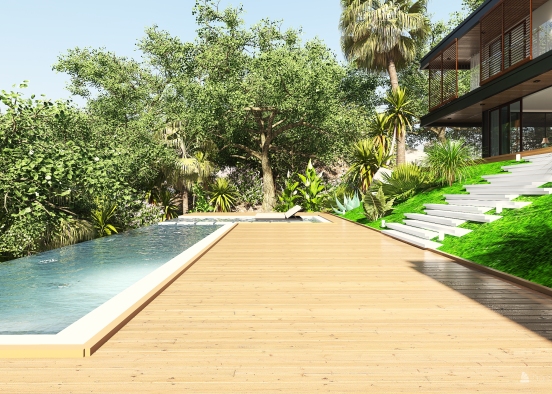 Contemporary Bohemian TropicalTheme Sri Lanka Design Rendering