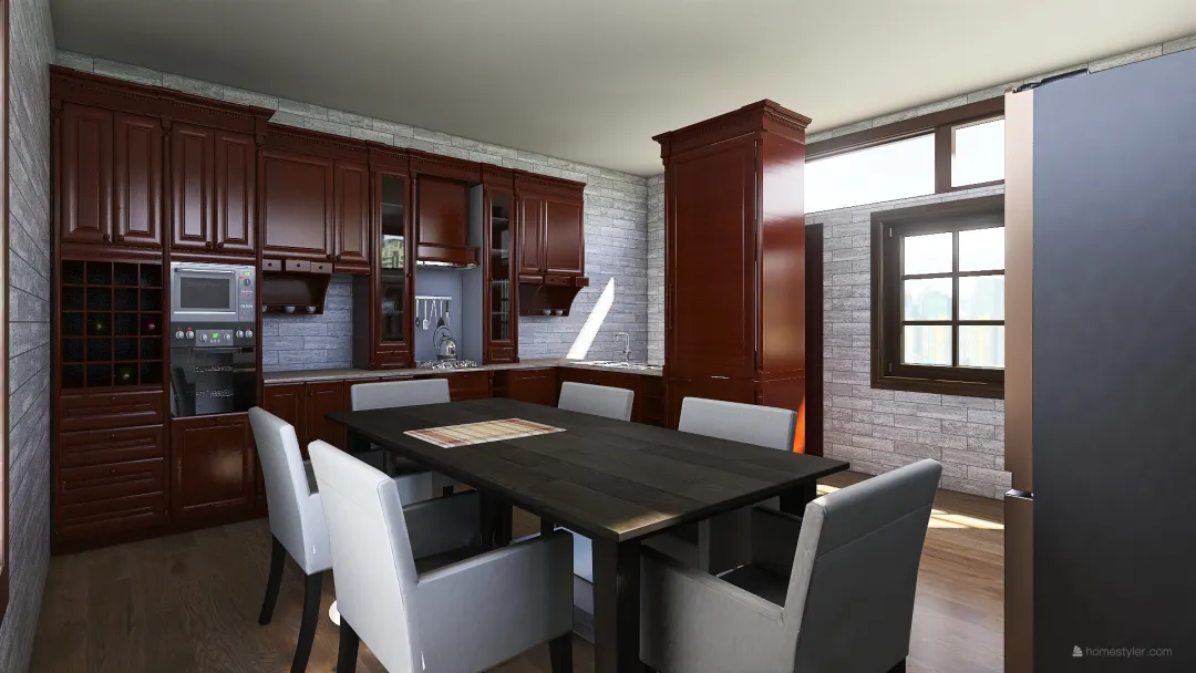 kitchen room 3d design renderings