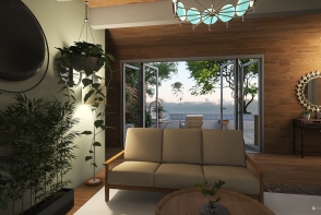 .earthy green villa. Design Rendering